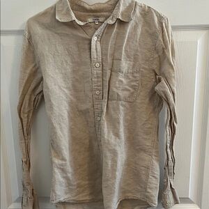 Topman Light Brown Casual Button Down Shirt